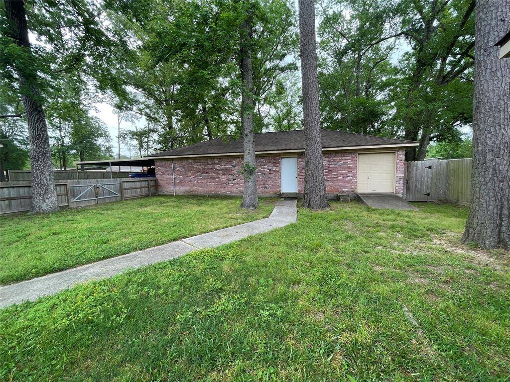 Fenced backyard