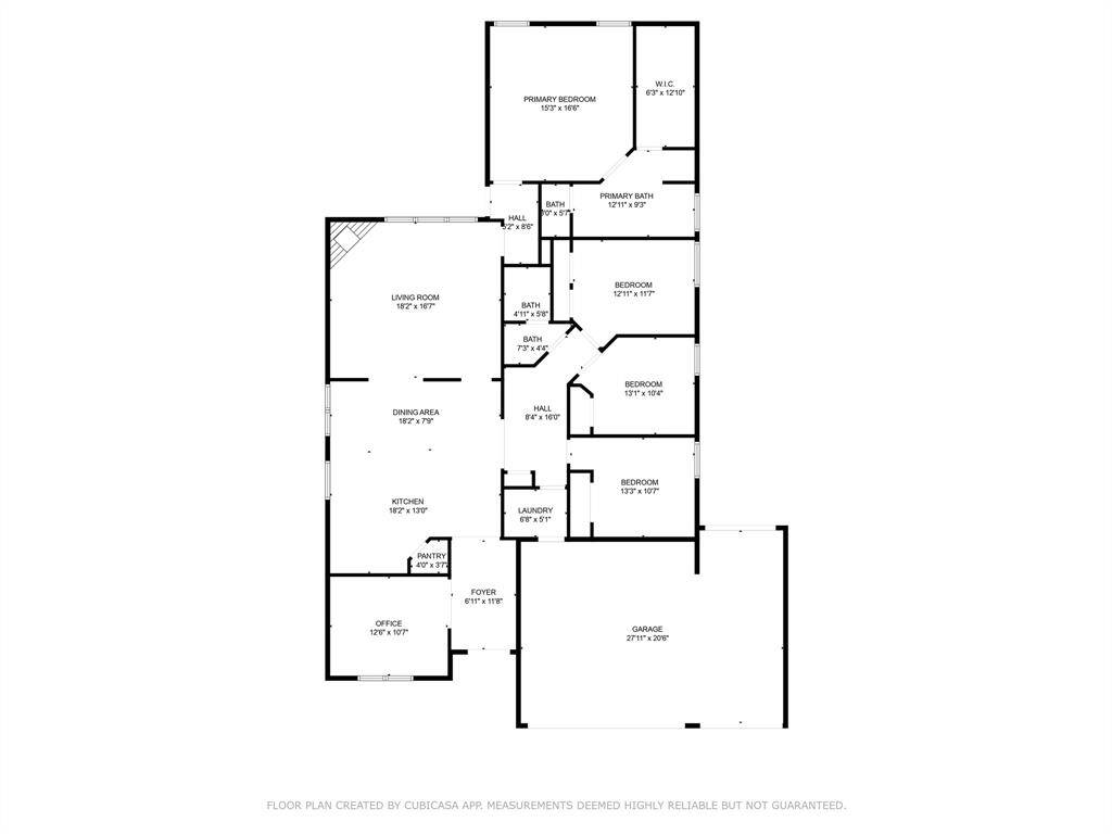 Floor plan of the home