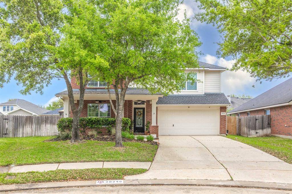 This beautiful home features 5 bedrooms, 3 full and 1 half baths, a 2 car garage and a pool and sits on a big lot.