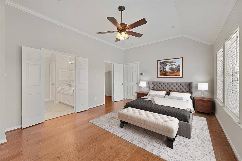Oversized primary suite on third floor.