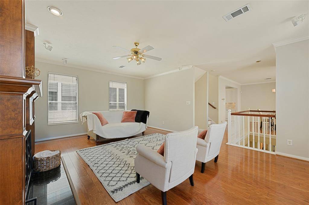 Beautiful hardwoods on the second and third floor. High ceilings and recessed lights.