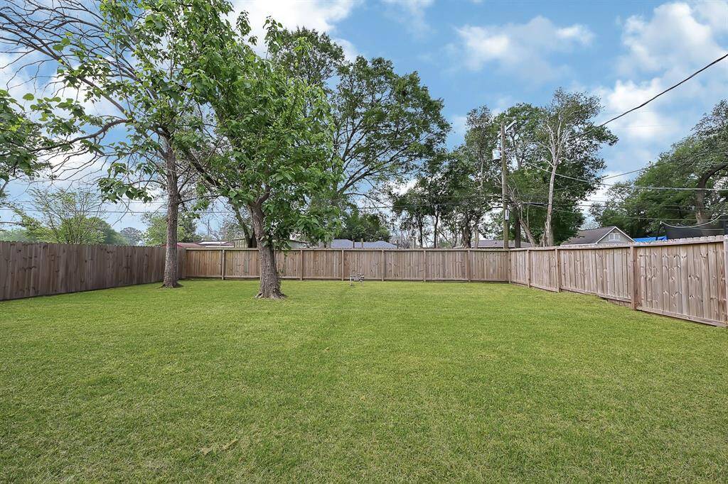 Large backyard