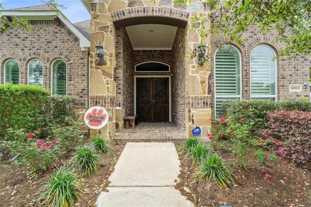 Gorgeous stone andbrick front elevation.