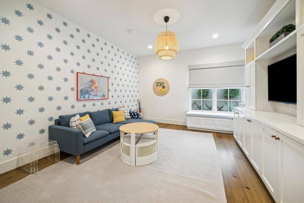 Secondary bedroom on first floor. Currently used as a playroom but is ideal for a guest room or mother in law suite.(Bedroom 2)