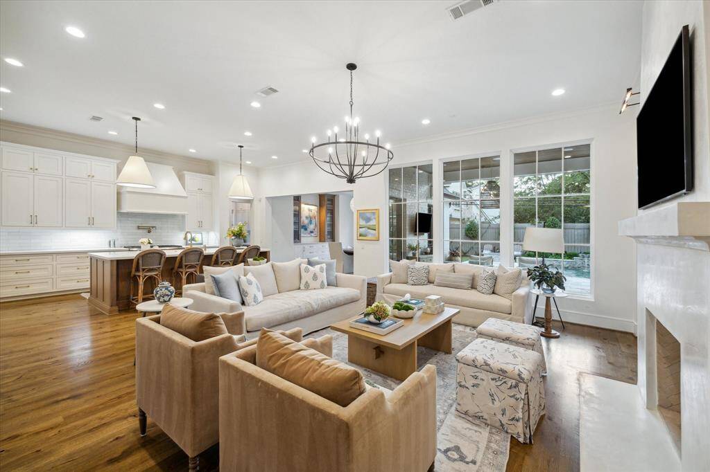 Views of kitchen from family room