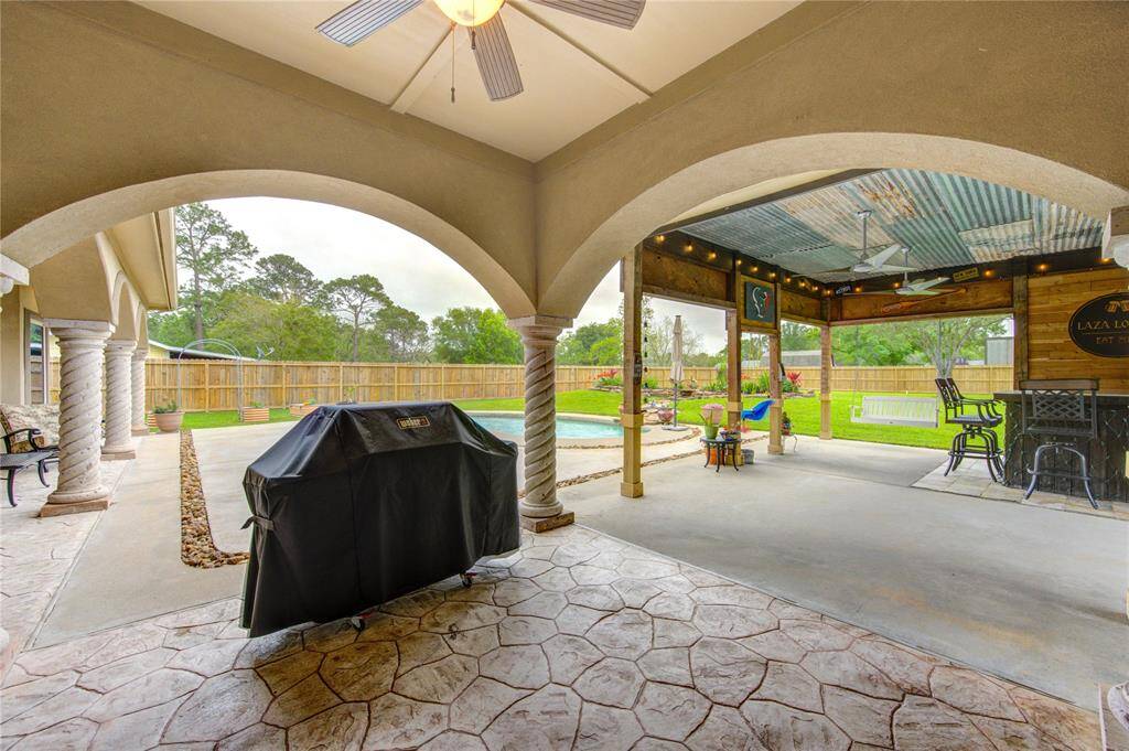 Veranda overlooking pool!