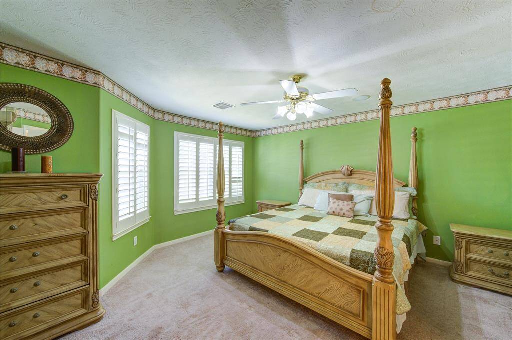 Settle in to sleep in the primary bedroom