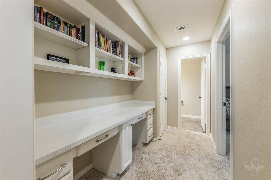 Built-in study nook.