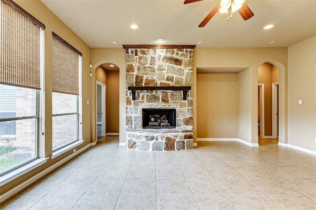 stunning stone fireplace