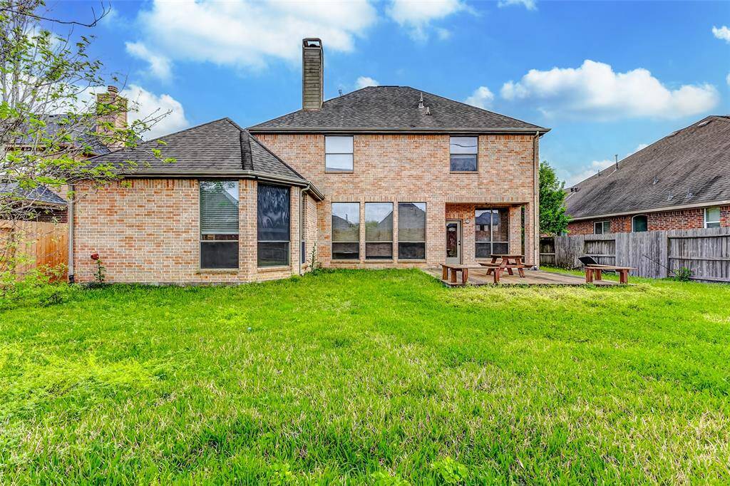 Large fenced backyard