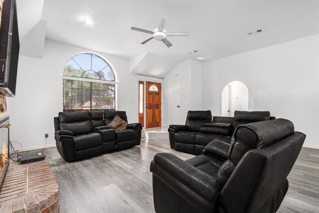 Great size family room for entertaining and gathering.