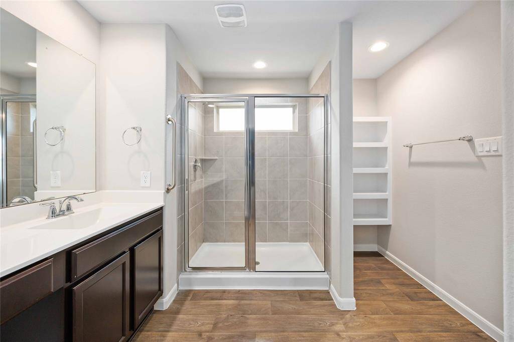 So much room - on your countertops and in the shower!