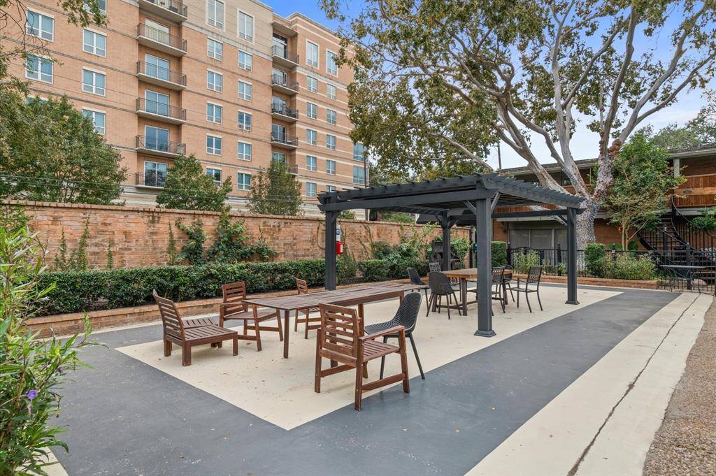 A relaxing pavilion offers a great place to gather with friends or enjoy an outdoor picnic.