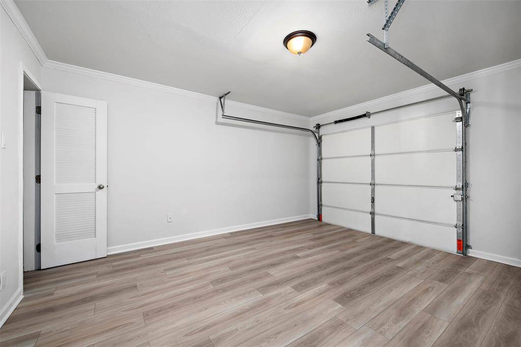 Updated flooring in garage