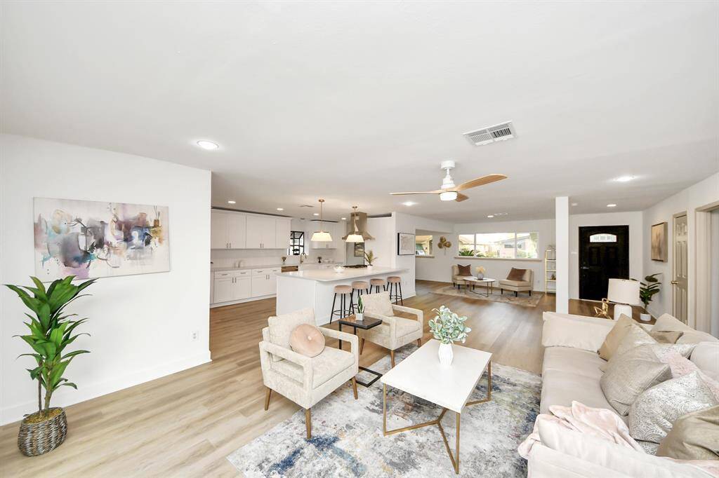 Beautifully updated open and airy living space
