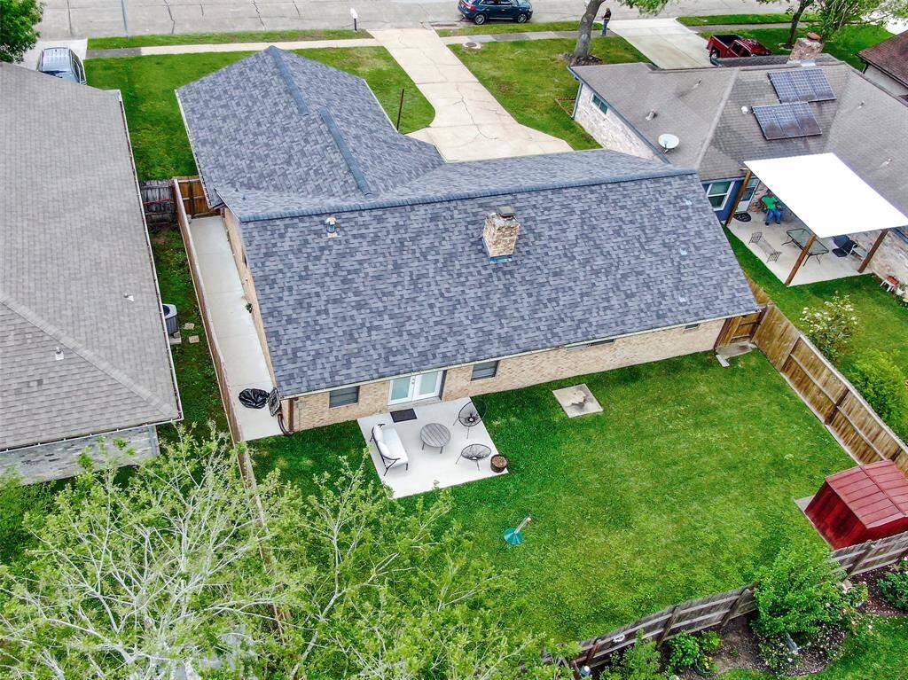 View from above - Reent Recent Concrete Walkway on Side of House