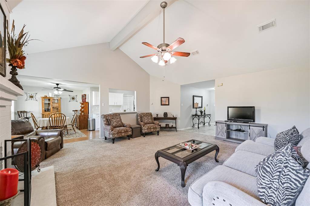 Open Living Room with high ceilings
