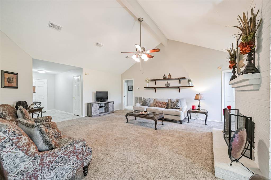 Open Living Room with high ceilings