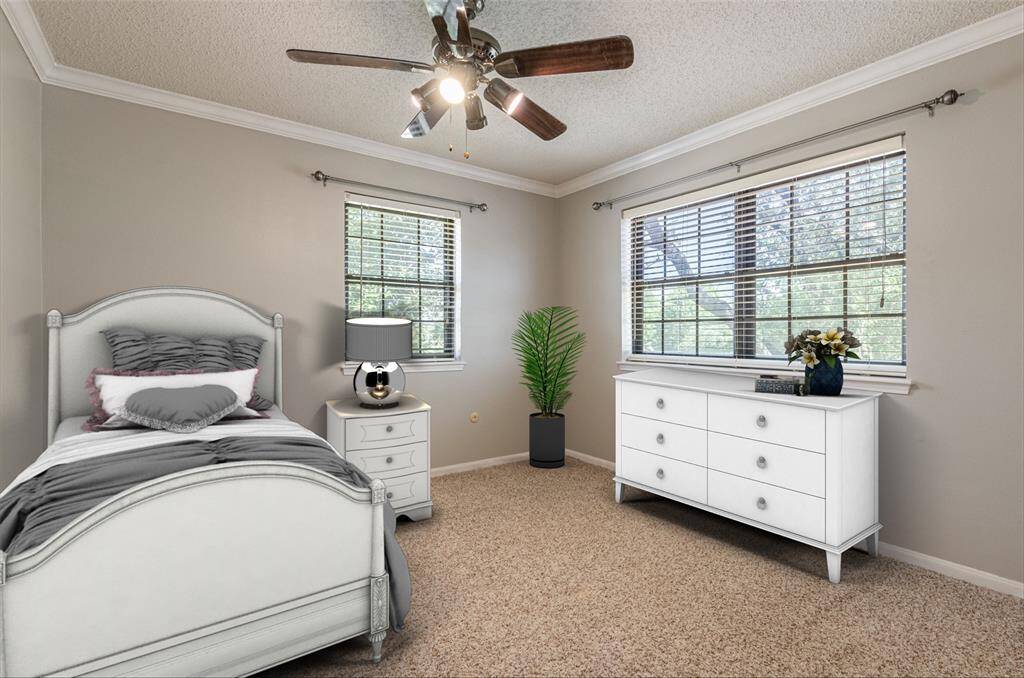 Virtually staged bedroom