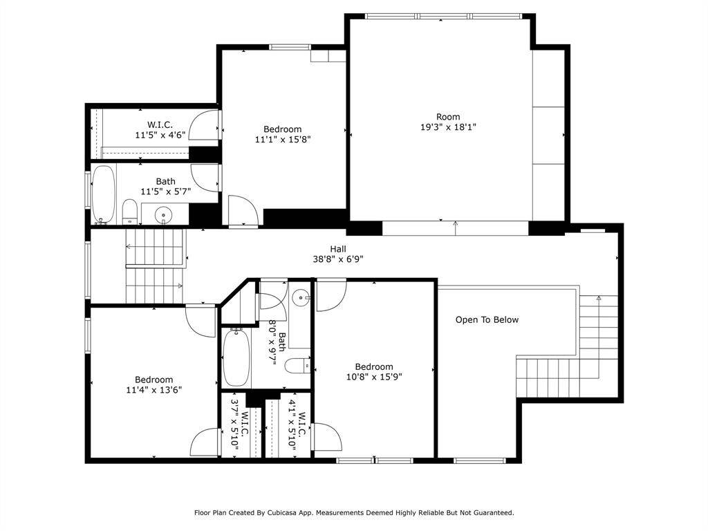 Upstairs floorplan