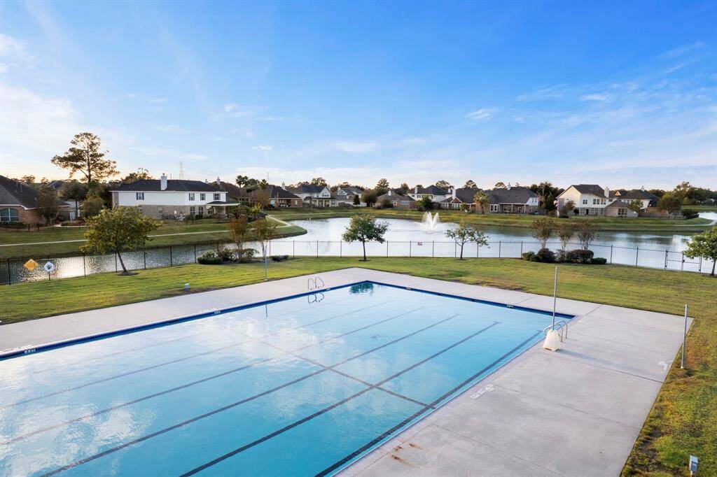 The neighborhood pool is well loved by residence and overlooks one of three neighborhood lakes!
