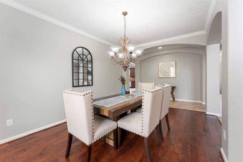 The formal dining room is just a step from the kitchen making entertaining a breeze.