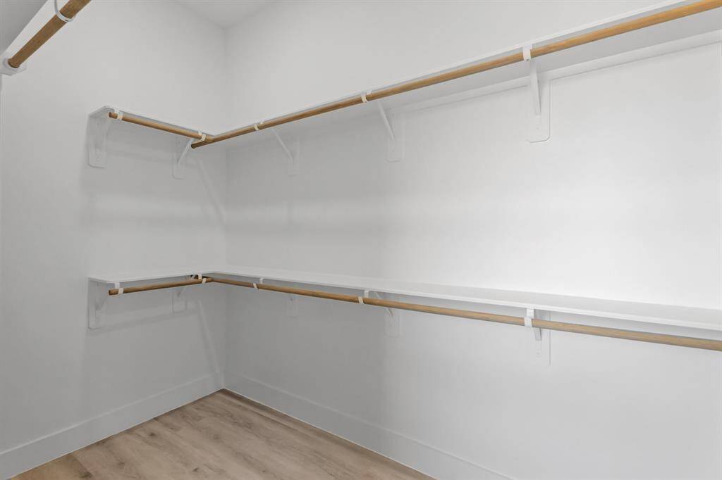Huge walk-in closet in the primary bathroom.