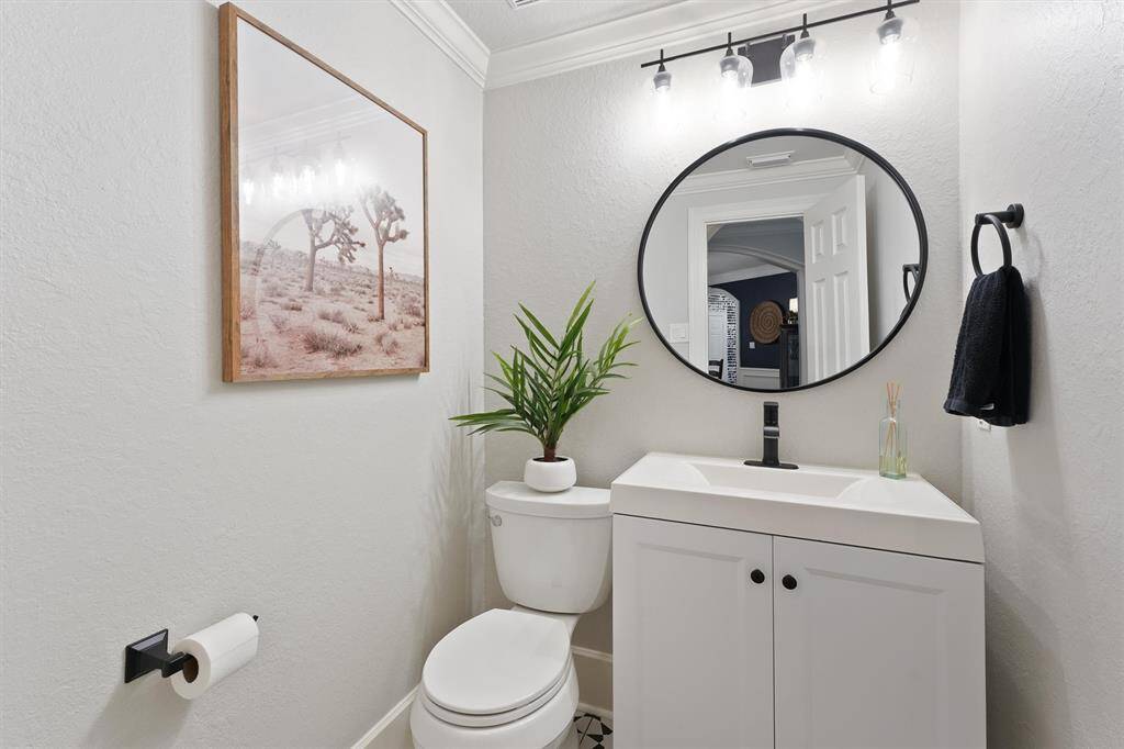 Downstairs powder room