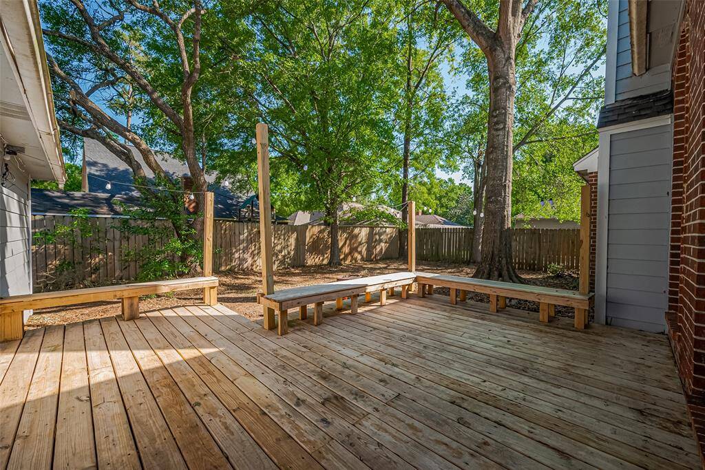Deck would be a fun space for entertaining.