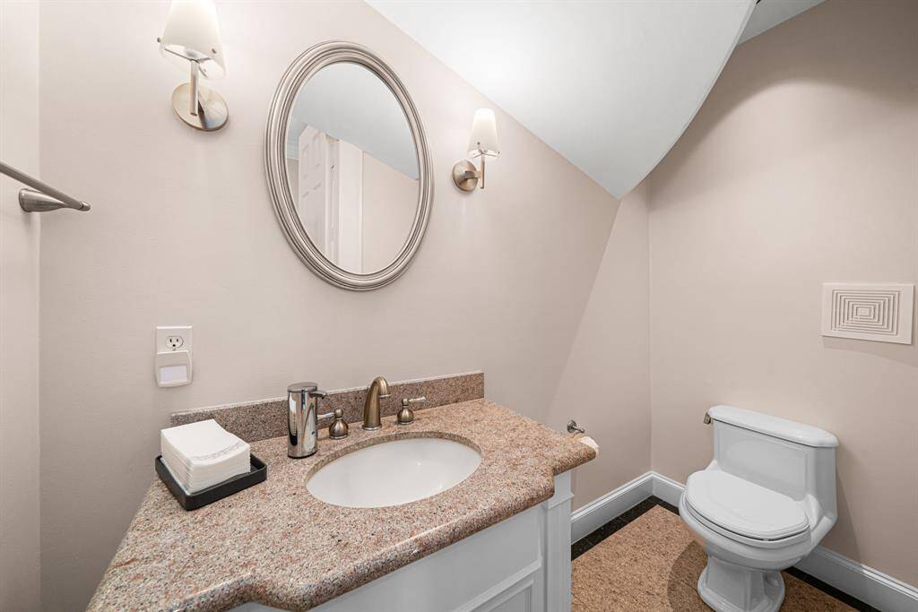First floor half bathroom.