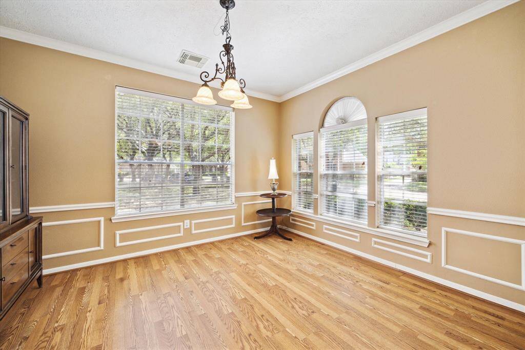 This elegant dining room is ideal for entertaining and family gatherings.