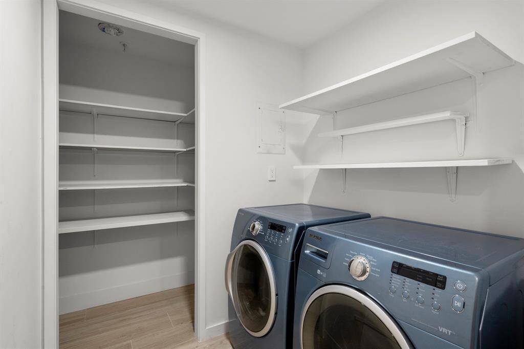 Closet and laundry room