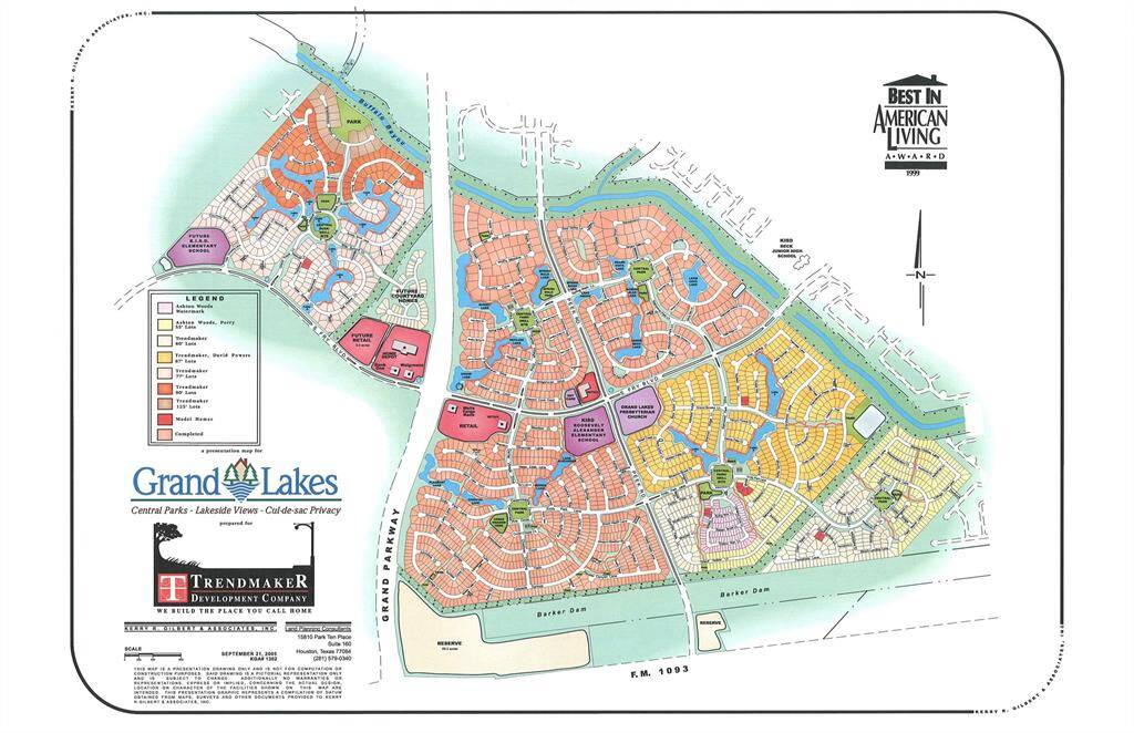 Here is an overview of the Grand Lakes community which has not been updated with the most recent stores, restaurants and shopping opportunities.  You will note how it is so close to Grand Parkway and FM 1093 (West Park Toll Road) for easy access to other major roads.