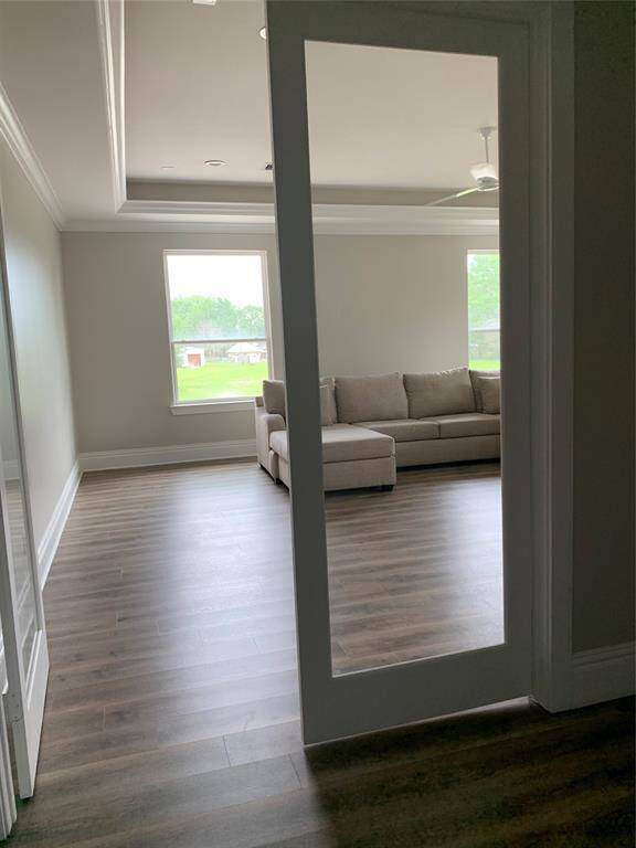 Glass door leading to the gameroom