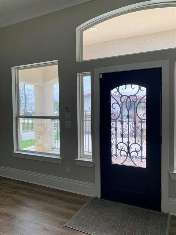 One of two entrances to the home.