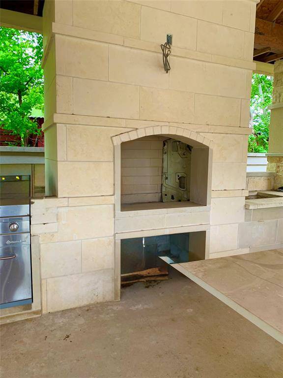 Outdoor fireplace - incomplete project. Home sold as is.