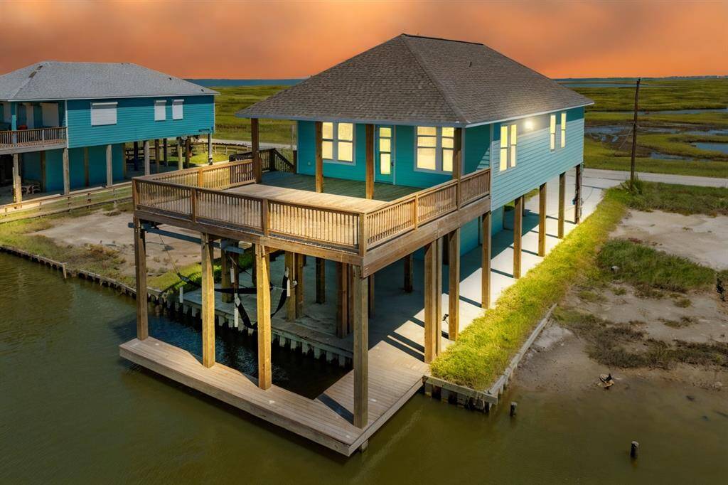 Experience serene night fishing right from your own deck.