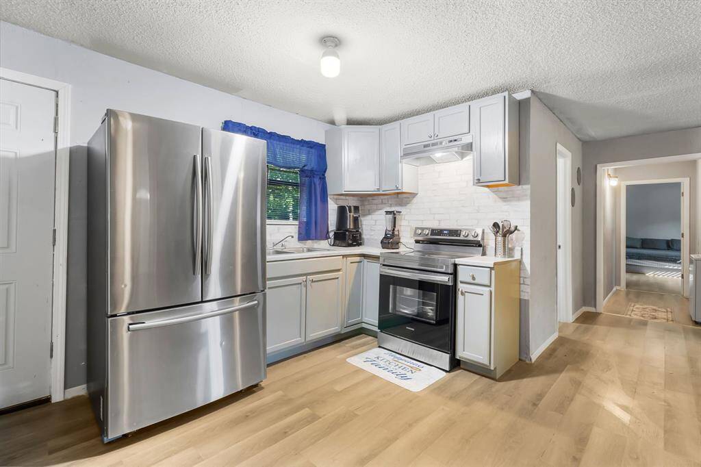 Kitchen open to family room.
