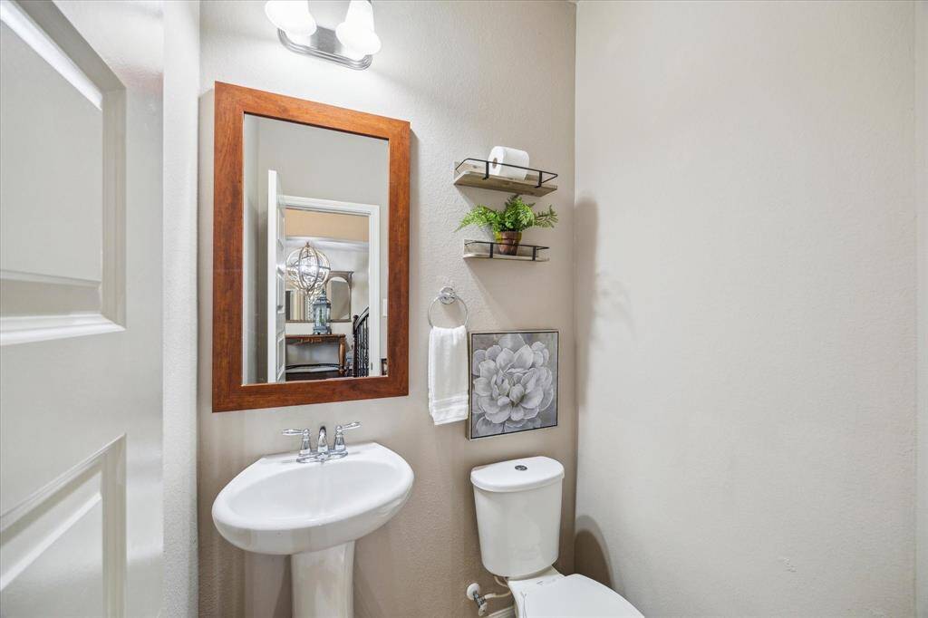 Half bath located on first level
