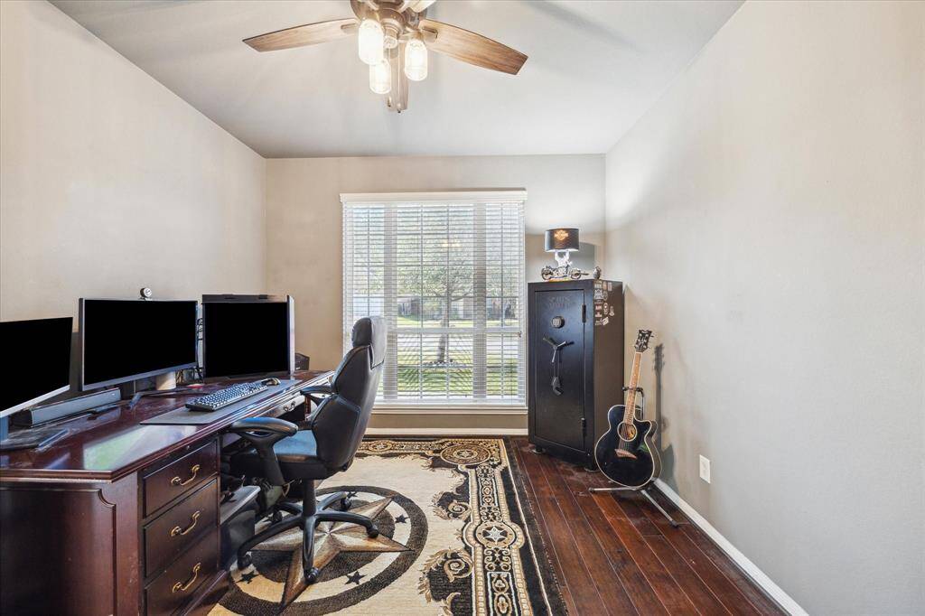 Private Home Office with French Doors for privacy