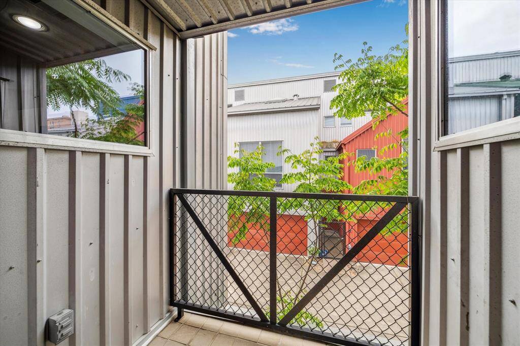 Balcony space right off the kitchen