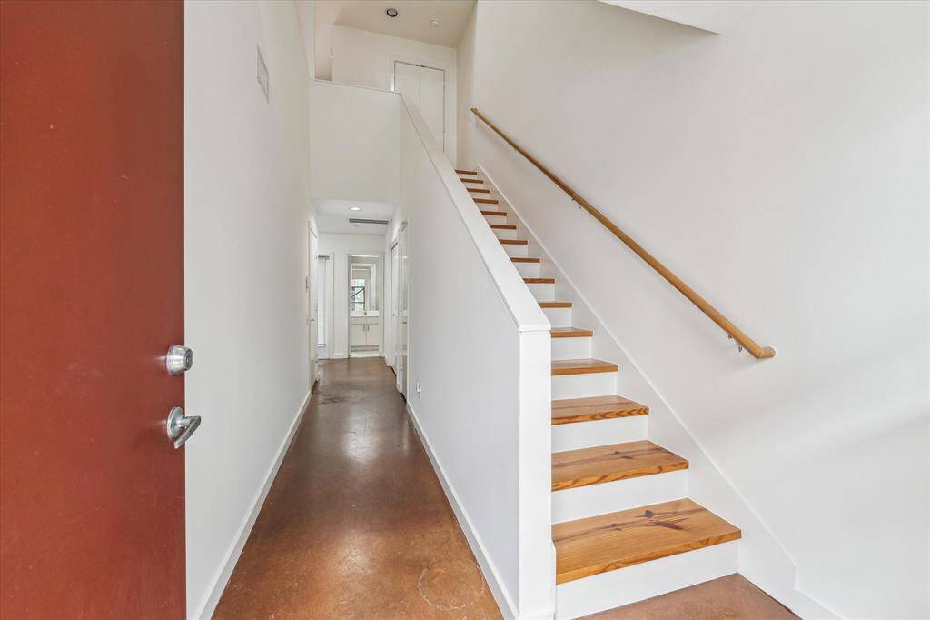 Bedrooms are separated by 2 floors, allowing for privacy for occupants.