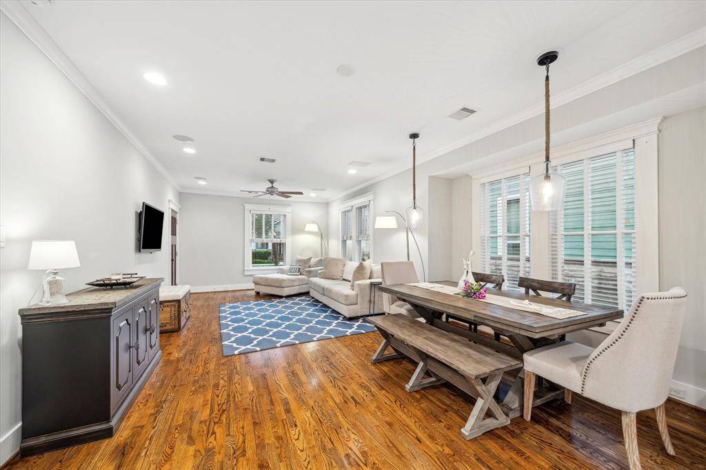 The living spaces (living, dining, and kitchen) received fresh paint in October 2024.