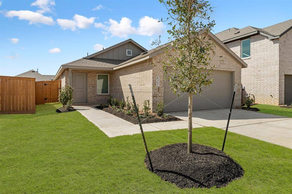 Well manicured lawn in the front yard.