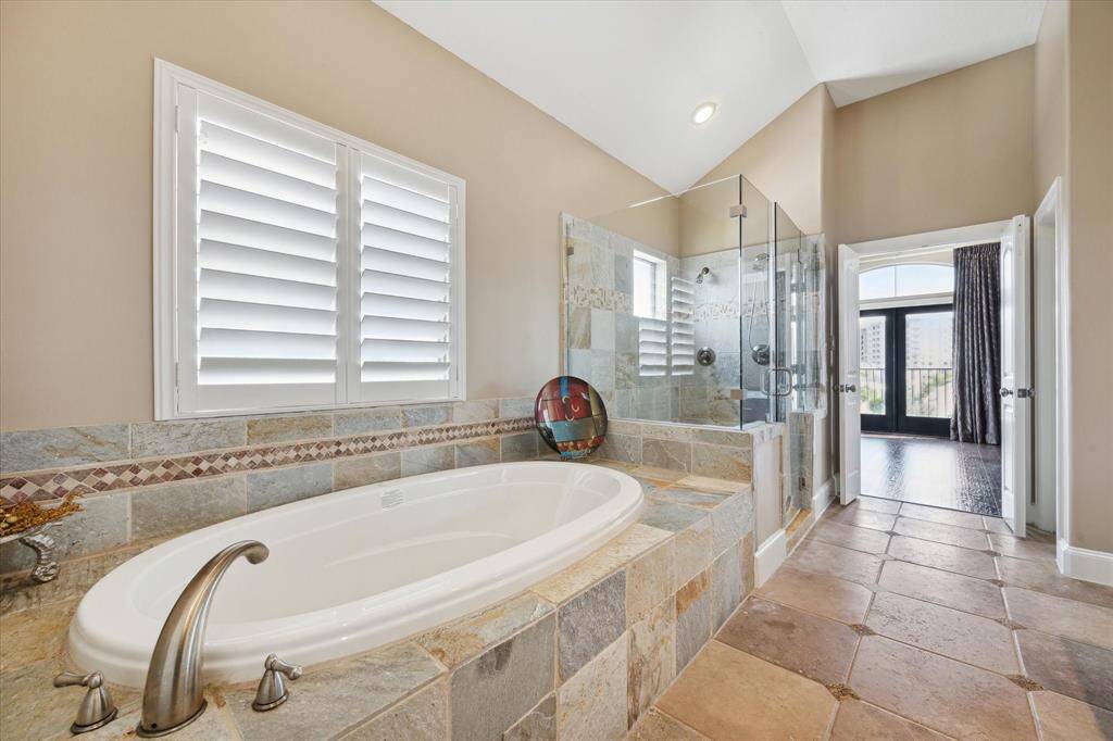 Primary Bath soaking tub and separate shower