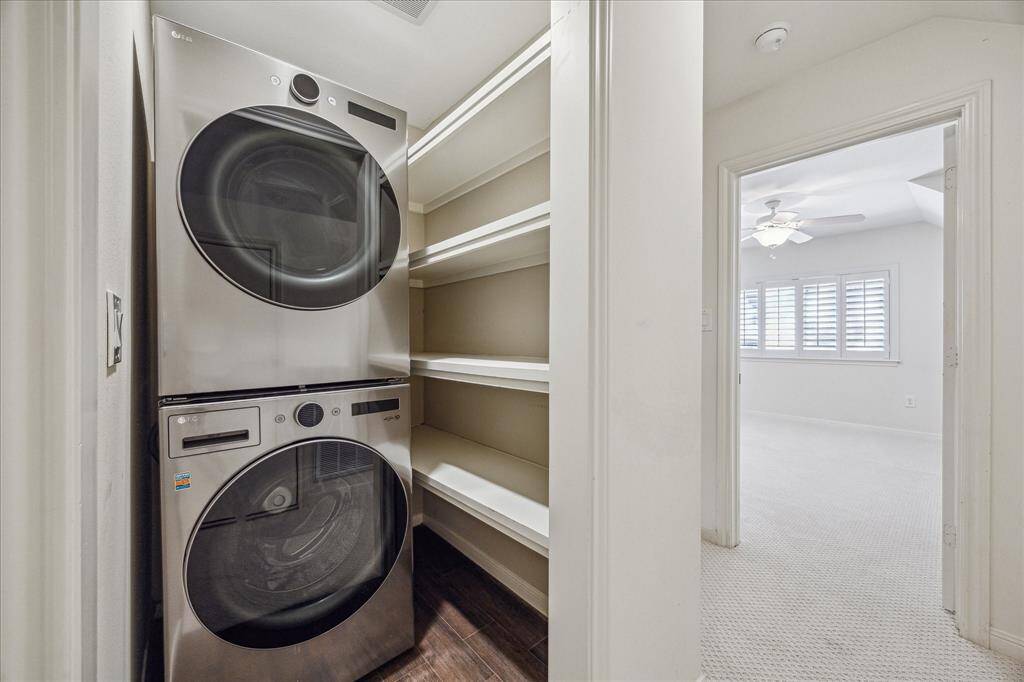 An added bonus is that the current homeowners have relocated the utility room upstairs. No more dragging stray socks up and down the stairs!