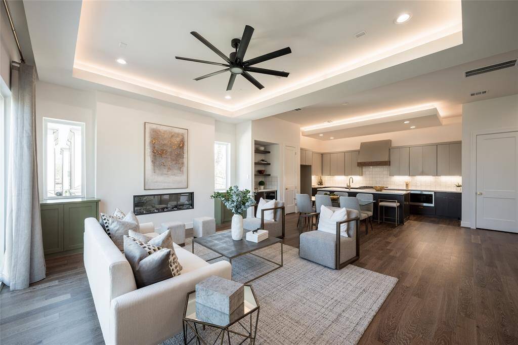 Designed for effortless flow, this modern living and dining area blends warmth with contemporary style.