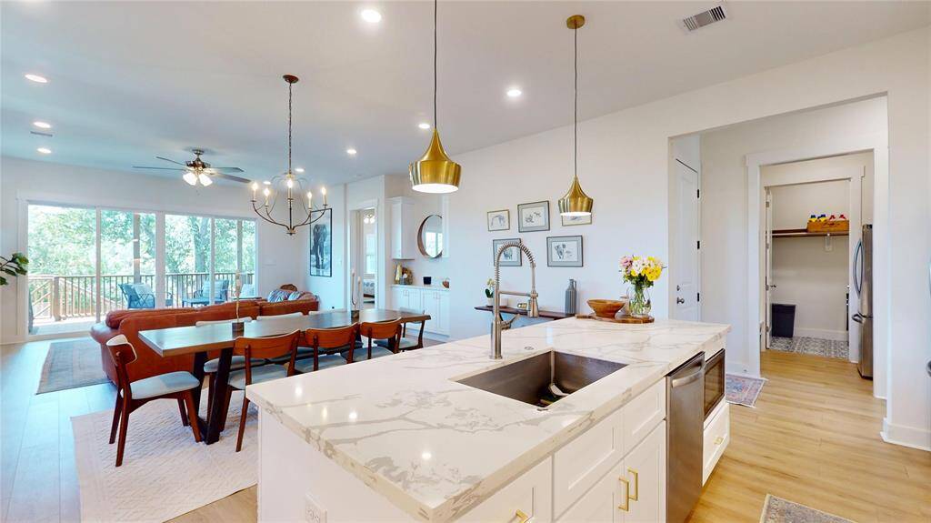 Kitchen open to the Dining Area.