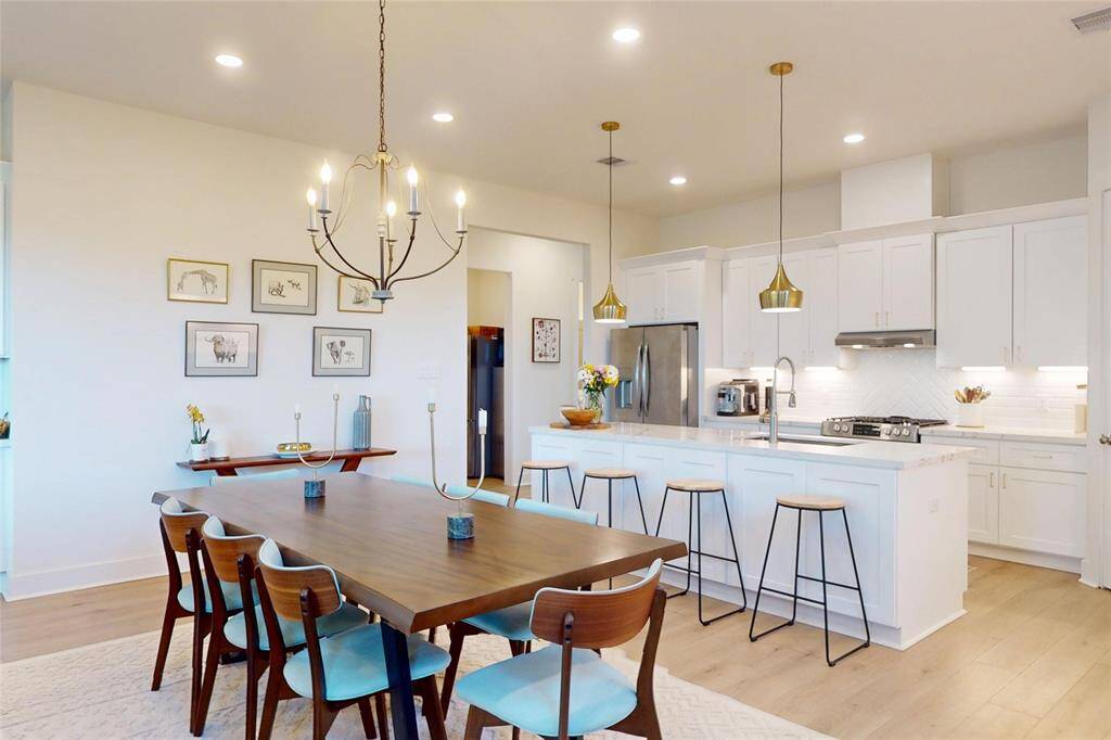 Dining and Kitchen.