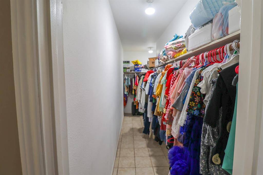 Large walk-in closet.